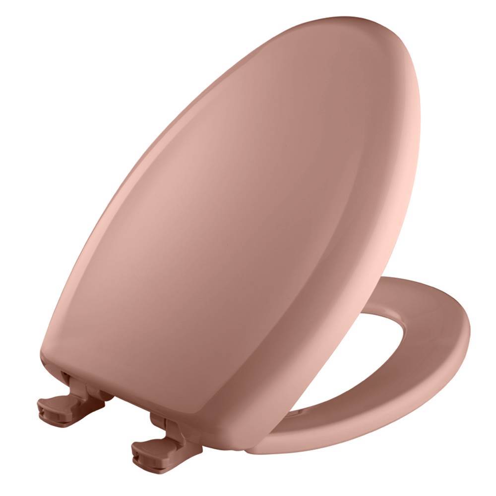 Bemis Elongated Plastic Toilet Seat in Wild Rose with STA-TITE Seat Fastening System, Easy-Clean and Change and Whisper-Close Hinge