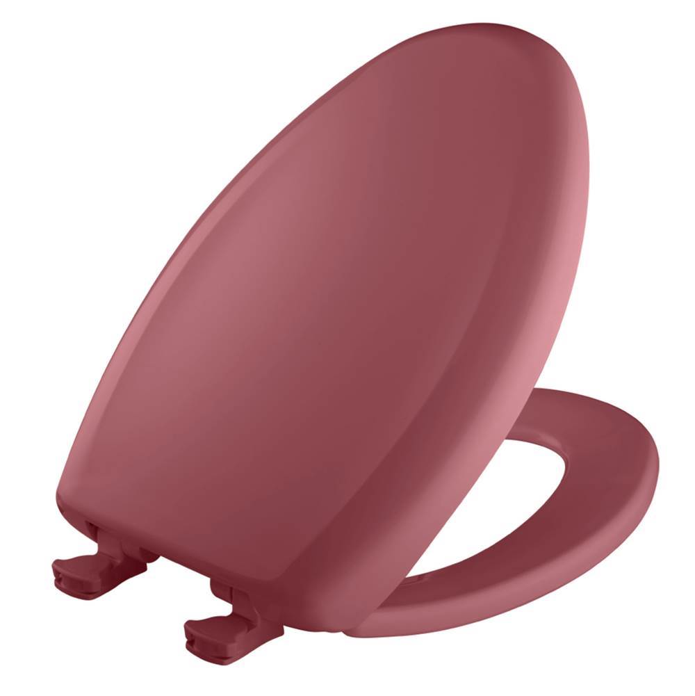 Bemis Elongated Plastic Toilet Seat in Raspberry with STA-TITE Seat Fastening System, Easy-Clean and Change and Whisper-Close Hinge
