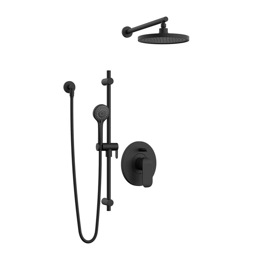 Belanger Kara Shower PB Diverter Shower Faucet Trim Kit w/Hand Shower & WM Rain Shower Head  - Valve Required