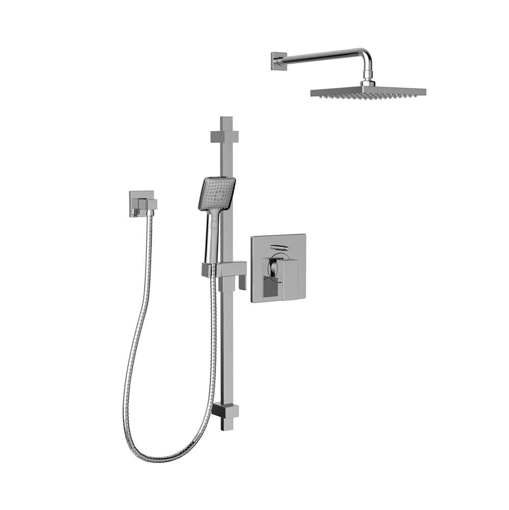 Belanger AXO PB Diverter Shower Faucet Trim Kit w/Hand Shower & WM Rain Shower Head  - Valve Required