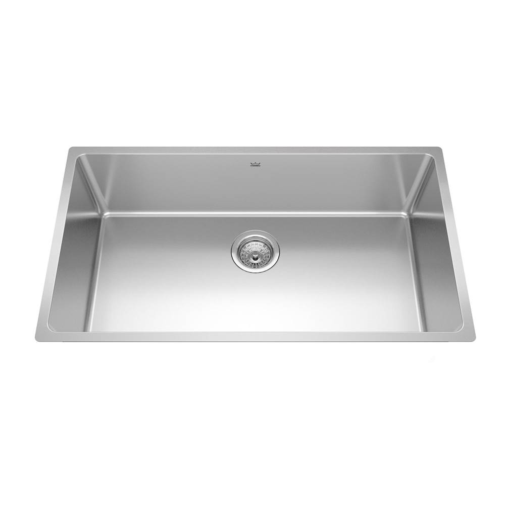 Kindred Canada Brookmore 32.5-in LR x 18.2-in FB Undermount Single Bowl Stainless Steel Kitchen Sink