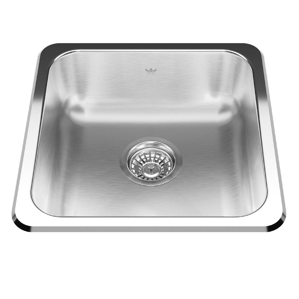 Kindred Canada Kindred Utility Collection16.13-in LR x 16.13-in FB Drop In Single Bowl Stainless Steel Hospitality Sink