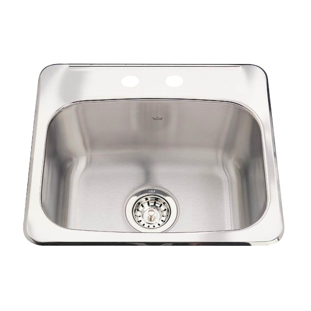Kindred Canada Kindred Utility Collection 19.13-in LR x 17-in FB Drop In Single Bowl 2-Hole Stainless Steel Utility Sink