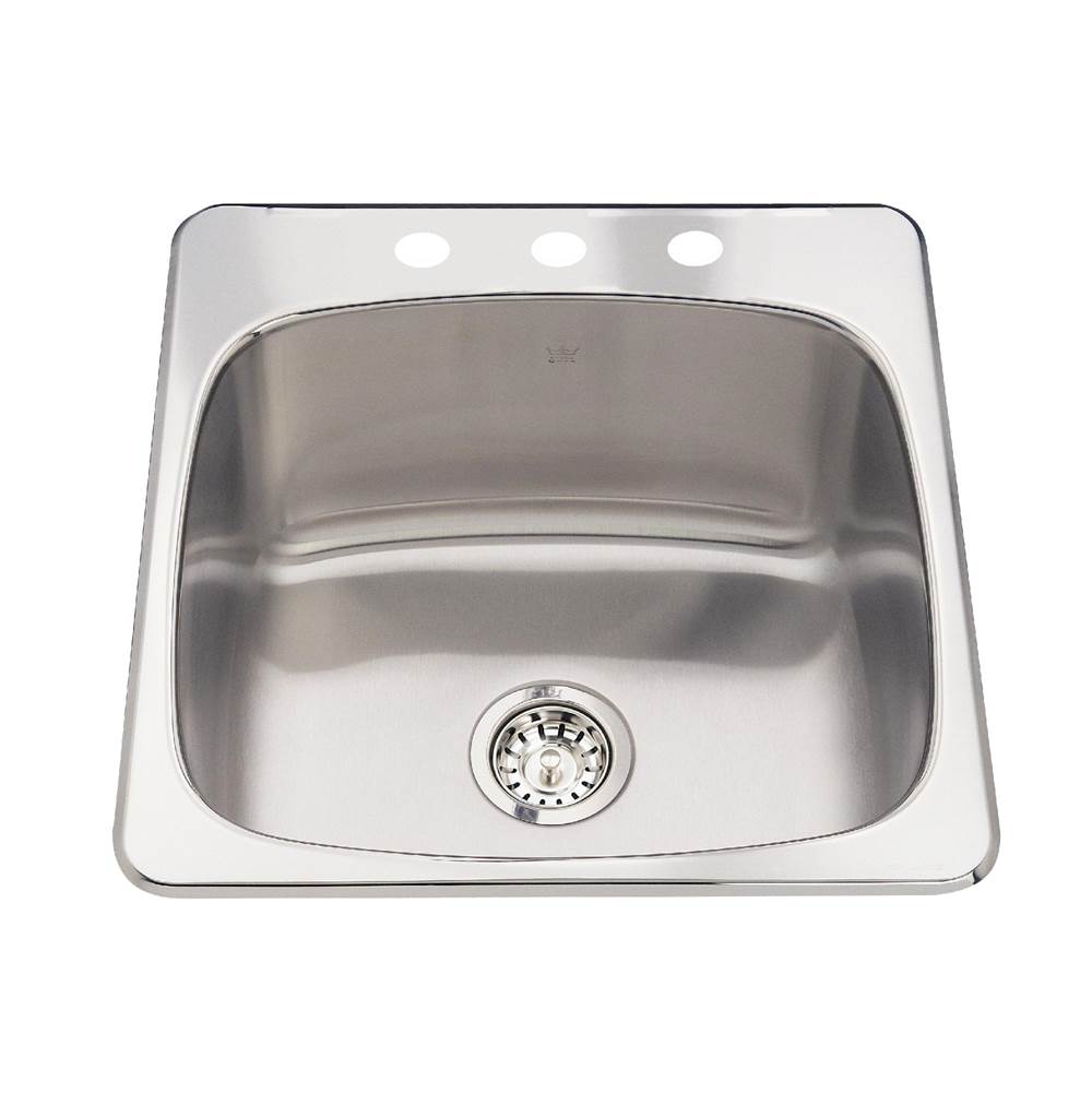 Kindred Canada Kindred Utility Collection 20.13-in LR x 20.56-in FB Drop In Single Bowl 3-Hole Stainless Steel Laundry Sink