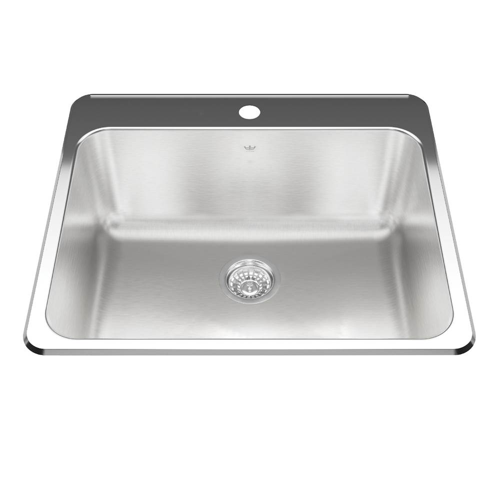 Kindred Canada Kindred Utility Collection 25.25-in LR x 22-in FB Drop In Single Bowl 1-Hole Stainless Steel Laundry Sink