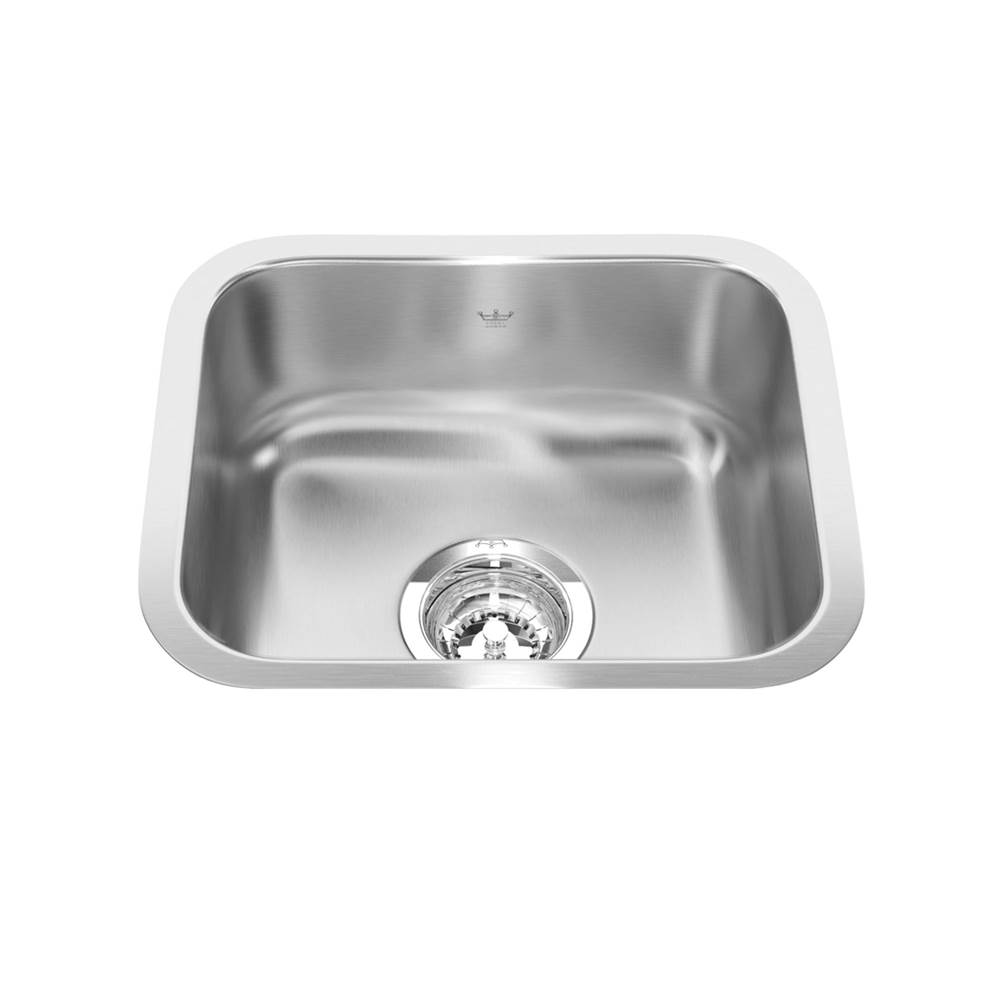Kindred Canada Steel Queen 14.75-in LR x 12.75-in FB Undermount Single Bowl Stainless Steel Hospitality Sink