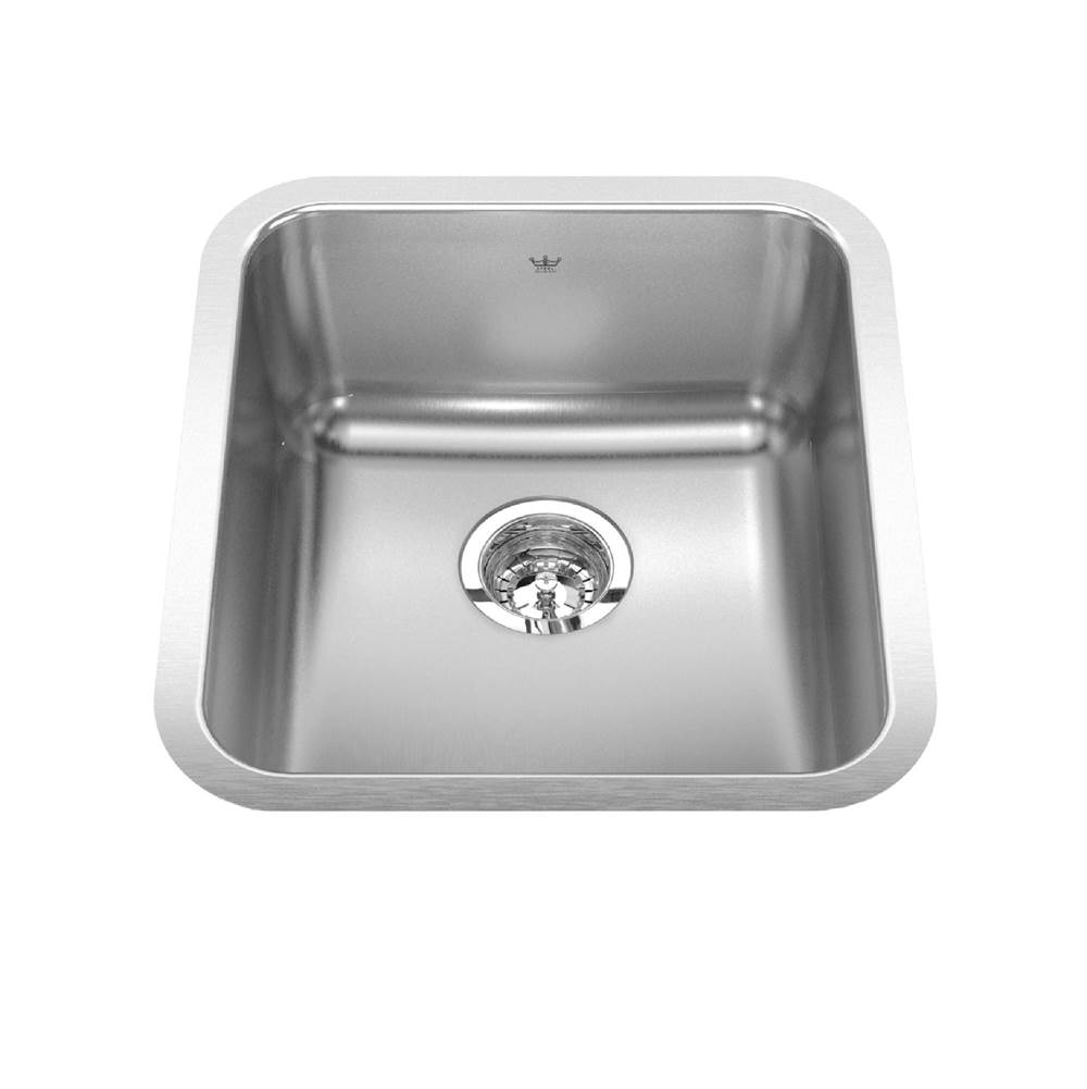 Kindred Canada Steel Queen 16.75-in LR x 18.75-in FB Undermount Single Bowl Stainless Steel Kitchen Sink