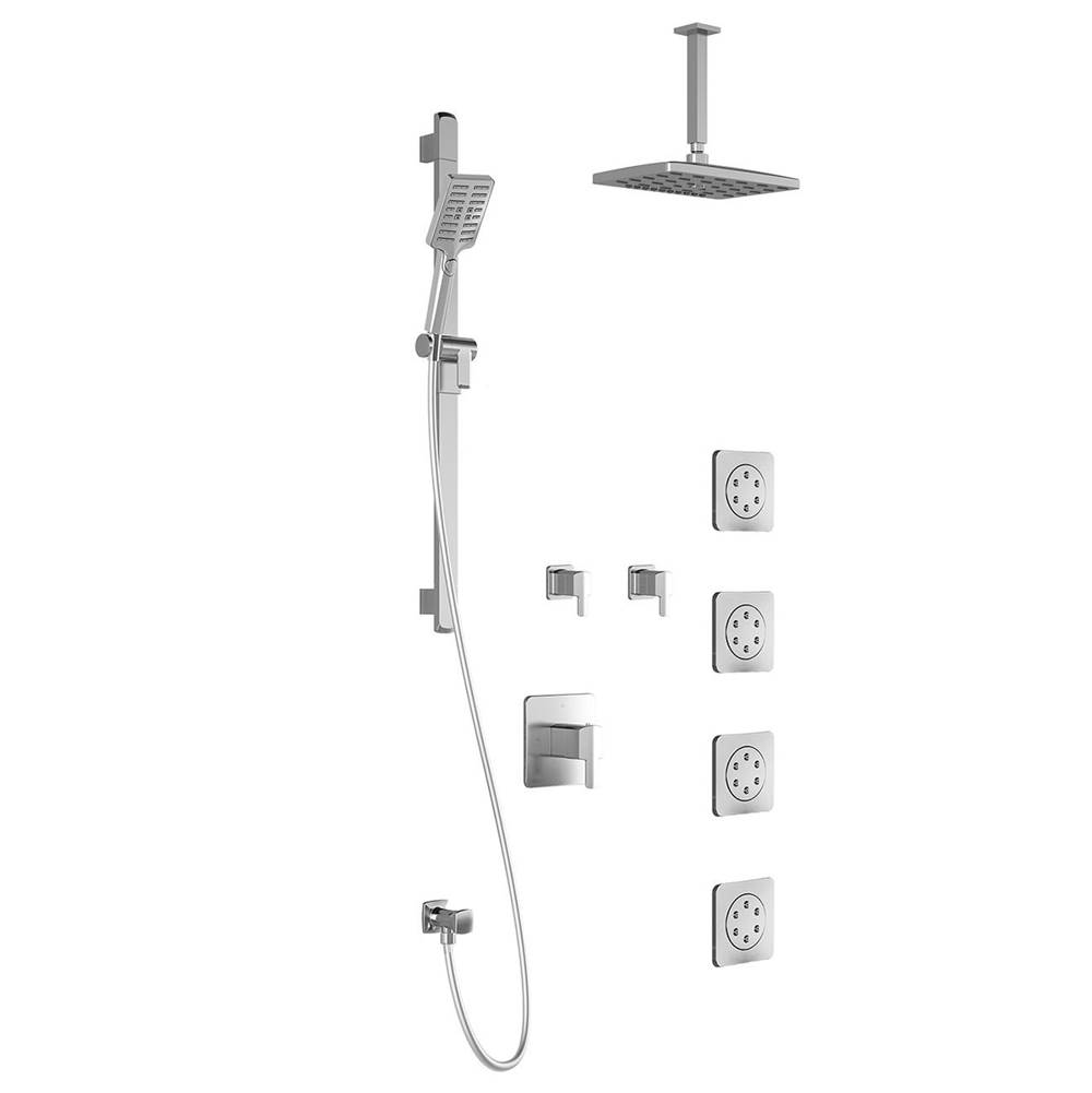 Kalia GRAFIK™ T375 PREMIA Thermostatic Shower System with Vertical Ceiling Arm Chrome