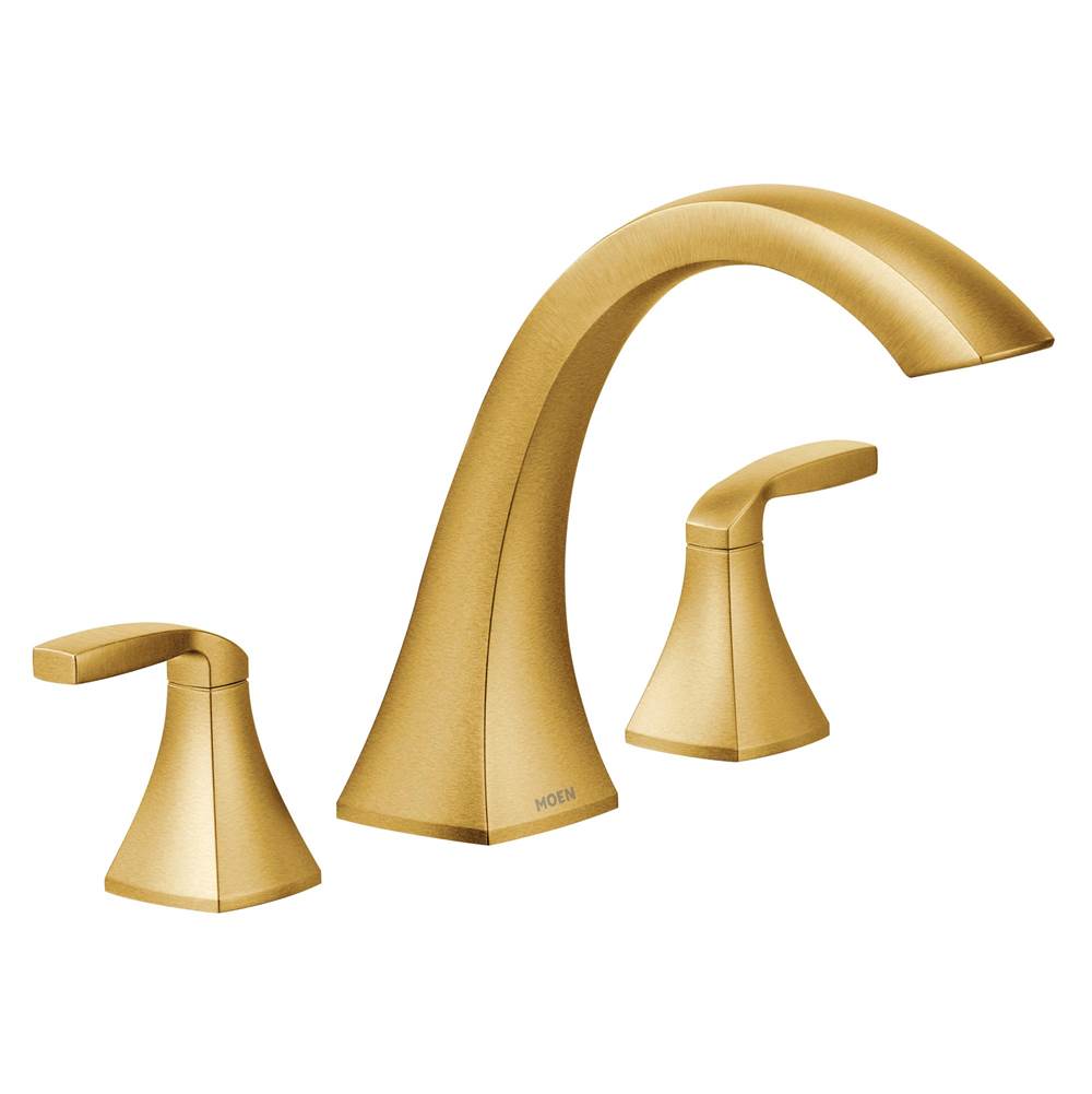 Moen Canada Voss Brushed Gold Two-Handle High Arc Roman Tub Faucet
