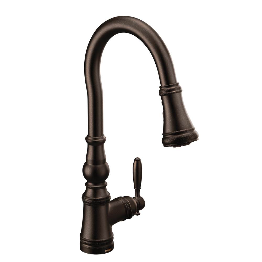 Moen Canada Weymouth Oil Rubbed Bronze One-Handle High Arc Pulldown Kitchen Faucet