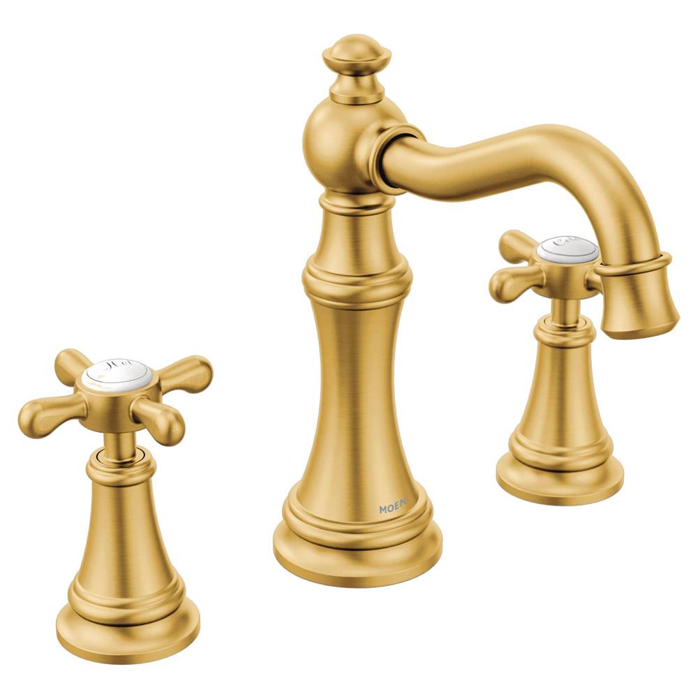Moen Canada Weymouth Brushed Gold Two-Handle High Arc Bathroom Faucet