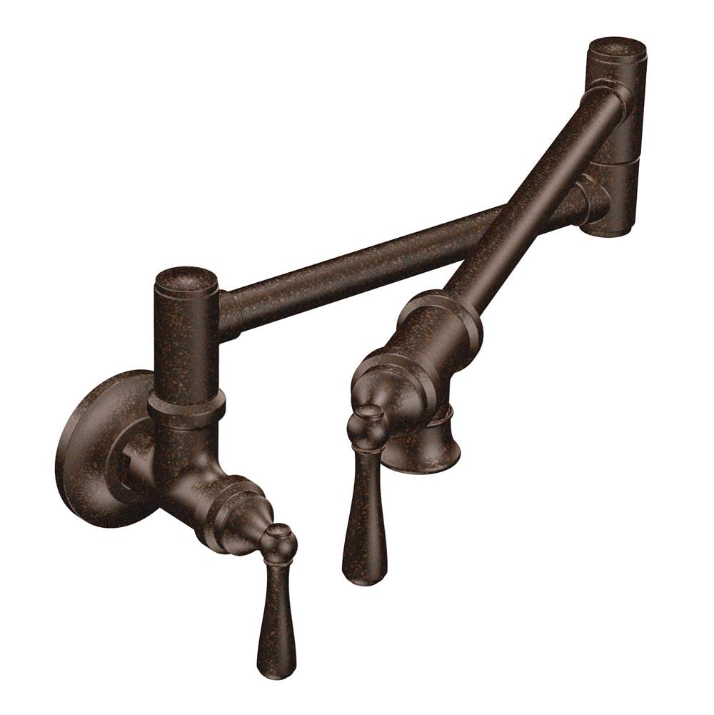Moen Canada Traditional Pot Filler Oil Rubbed Bronze Two-Handle Kitchen Faucet