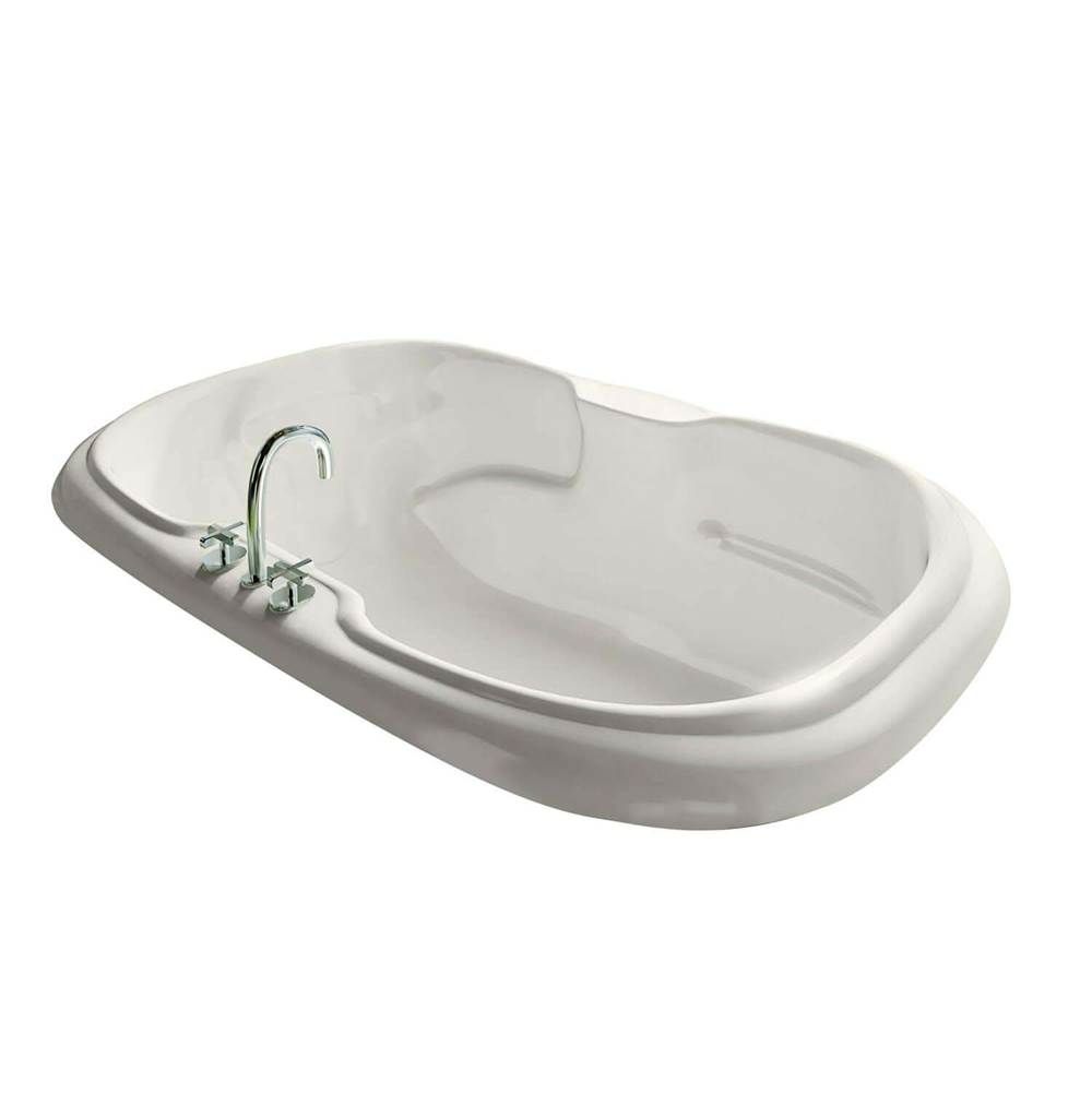 Maax Canada Calla 65.75 in. x 41.5 in. Drop-in Bathtub with Combined Hydromax/Aerofeel System Center Drain in Biscuit