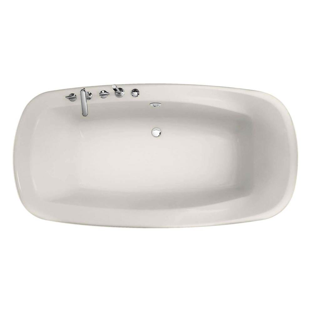 Maax Canada Eterne 72 in. x 36 in. Drop-in Bathtub with Combined Hydromax/Aerofeel System Center Drain in Biscuit