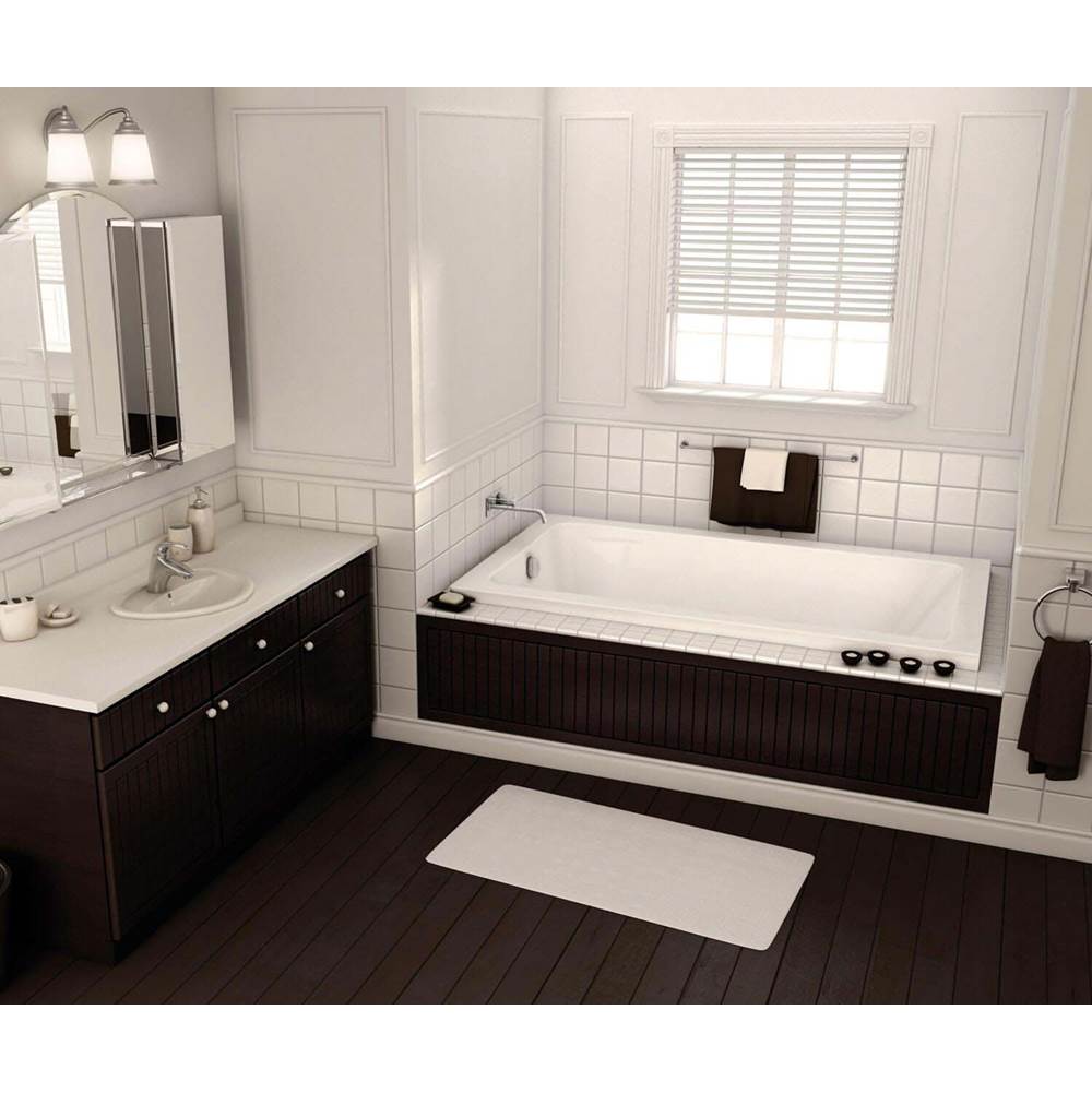 Maax Canada Pose 72 in. x 35.75 in. Drop-in Bathtub with End Drain in White
