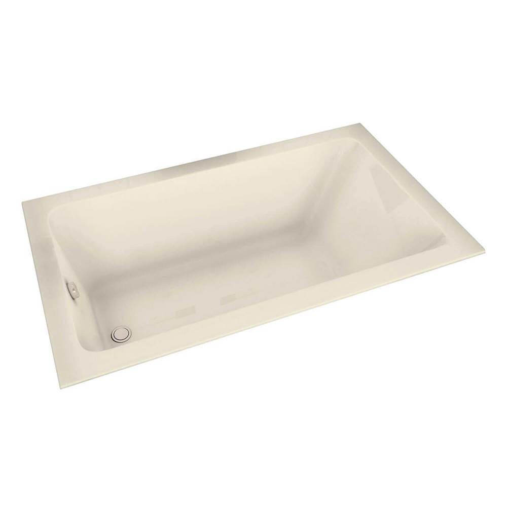 Maax Canada Pose 72 in. x 42 in. Drop-in Bathtub with Whirlpool System End Drain in Bone