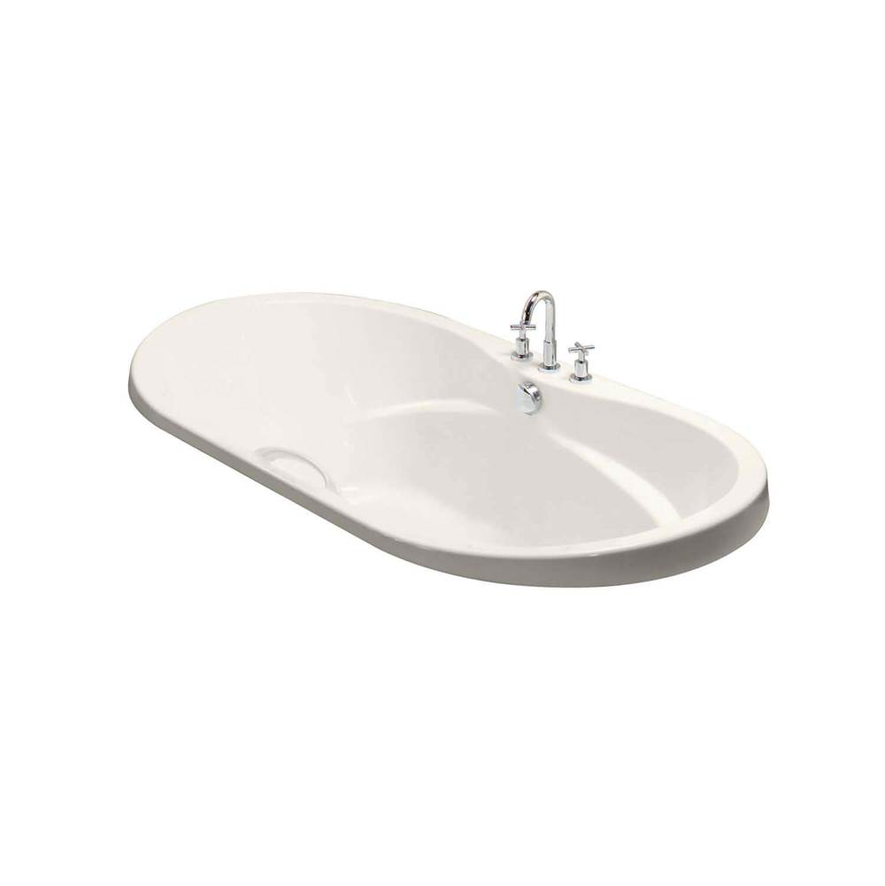 Maax Canada Living 72 in. x 36 in. Drop-in Bathtub with Combined Hydromax/Aerofeel System Center Drain in Biscuit