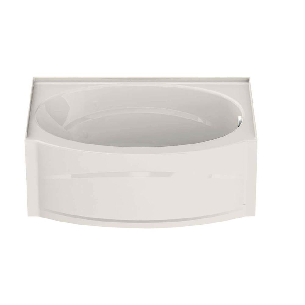 Maax Canada Islander AFR 60 in. x 38 in. Alcove Bathtub with Whirlpool System Left Drain in Biscuit