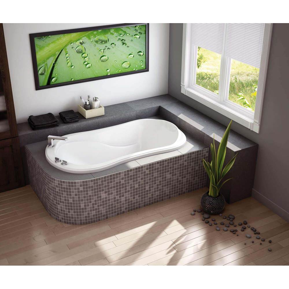 Maax Canada Vichy 60.125 in. x 33.625 in. Drop-in Bathtub with End Drain in White