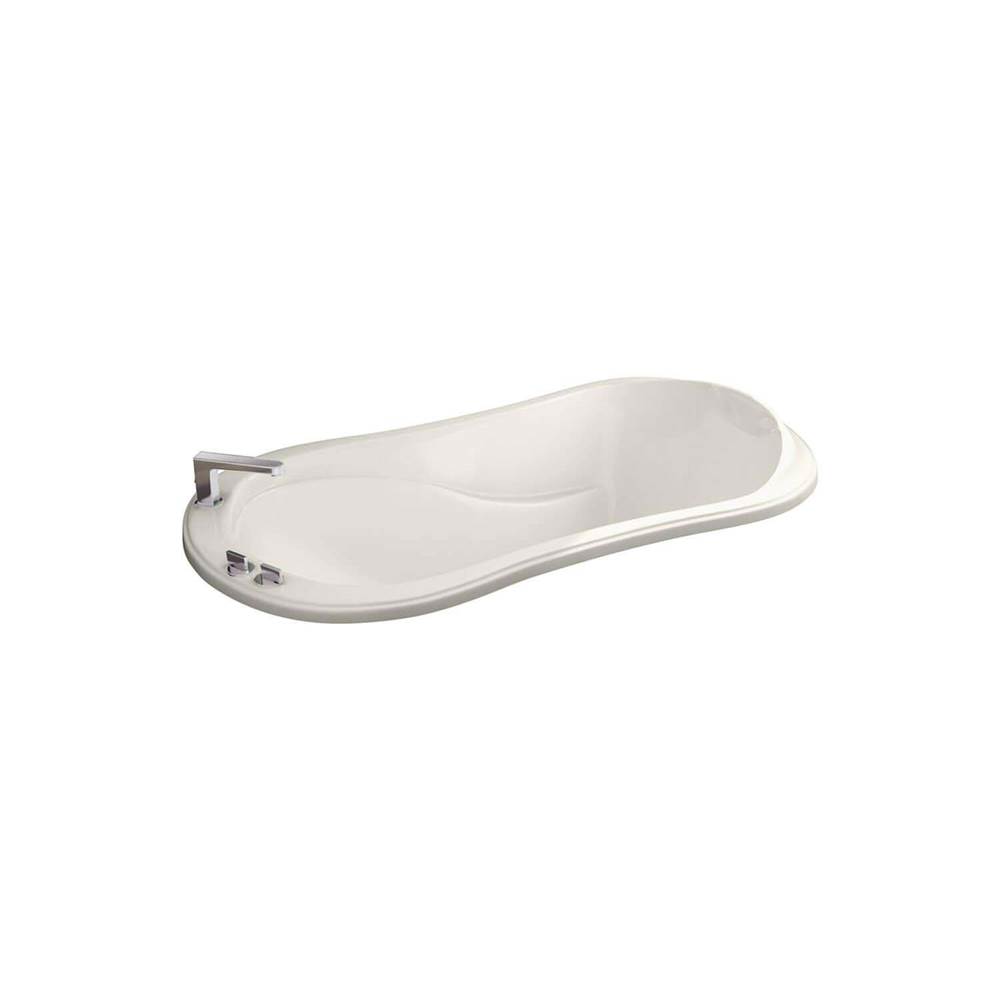 Maax Canada Vichy 60.125 in. x 33.625 in. Drop-in Bathtub with Whirlpool System End Drain in Biscuit