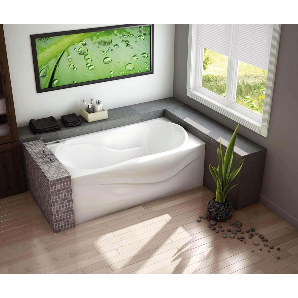 Maax Canada Vichy 59.875 in. x 33.375 in. Alcove Bathtub with Aeroeffect System Right Drain in White