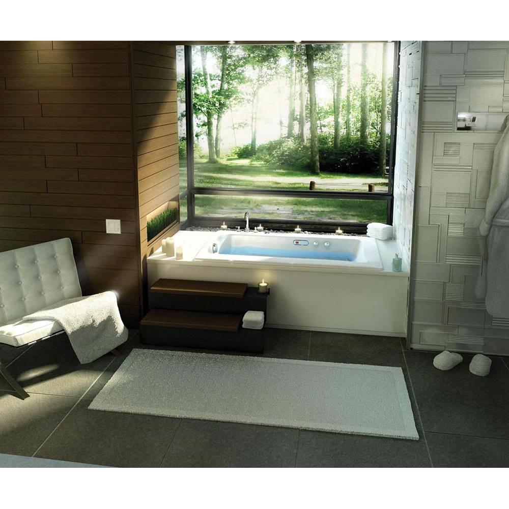 Maax Canada Release 59.625 in. x 36 in. Alcove Bathtub with Hydromax System End Drain in White
