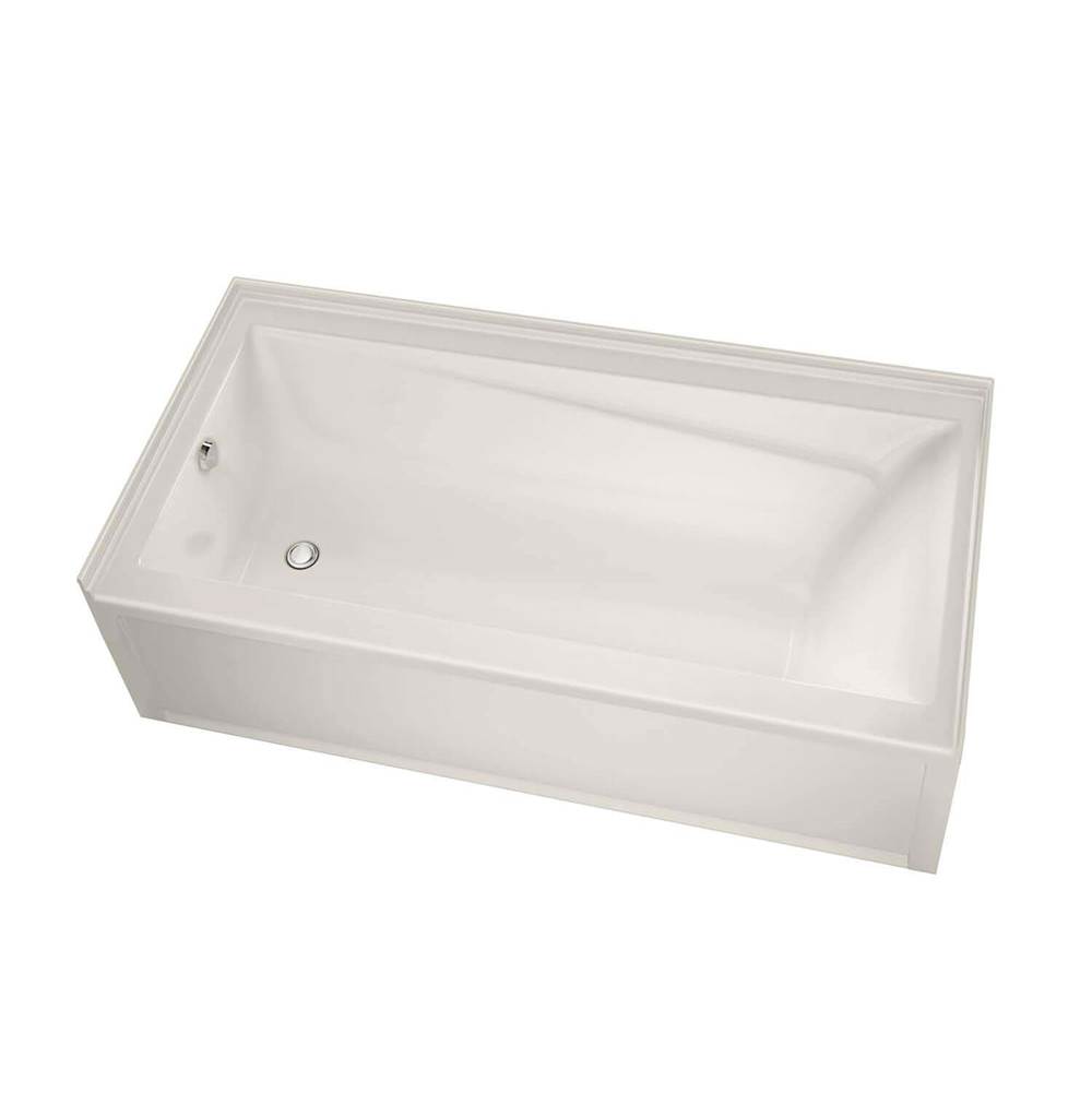 Maax Canada Exhibit IFS AFR DTF 59.75 in. x 31.875 in. Alcove Bathtub with Aeroeffect System Left Drain in Biscuit