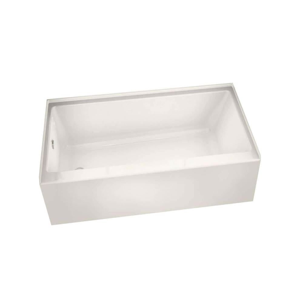 Maax Canada Rubix AFR 59.75 in. x 30 in. Alcove Bathtub with Right Drain in Biscuit