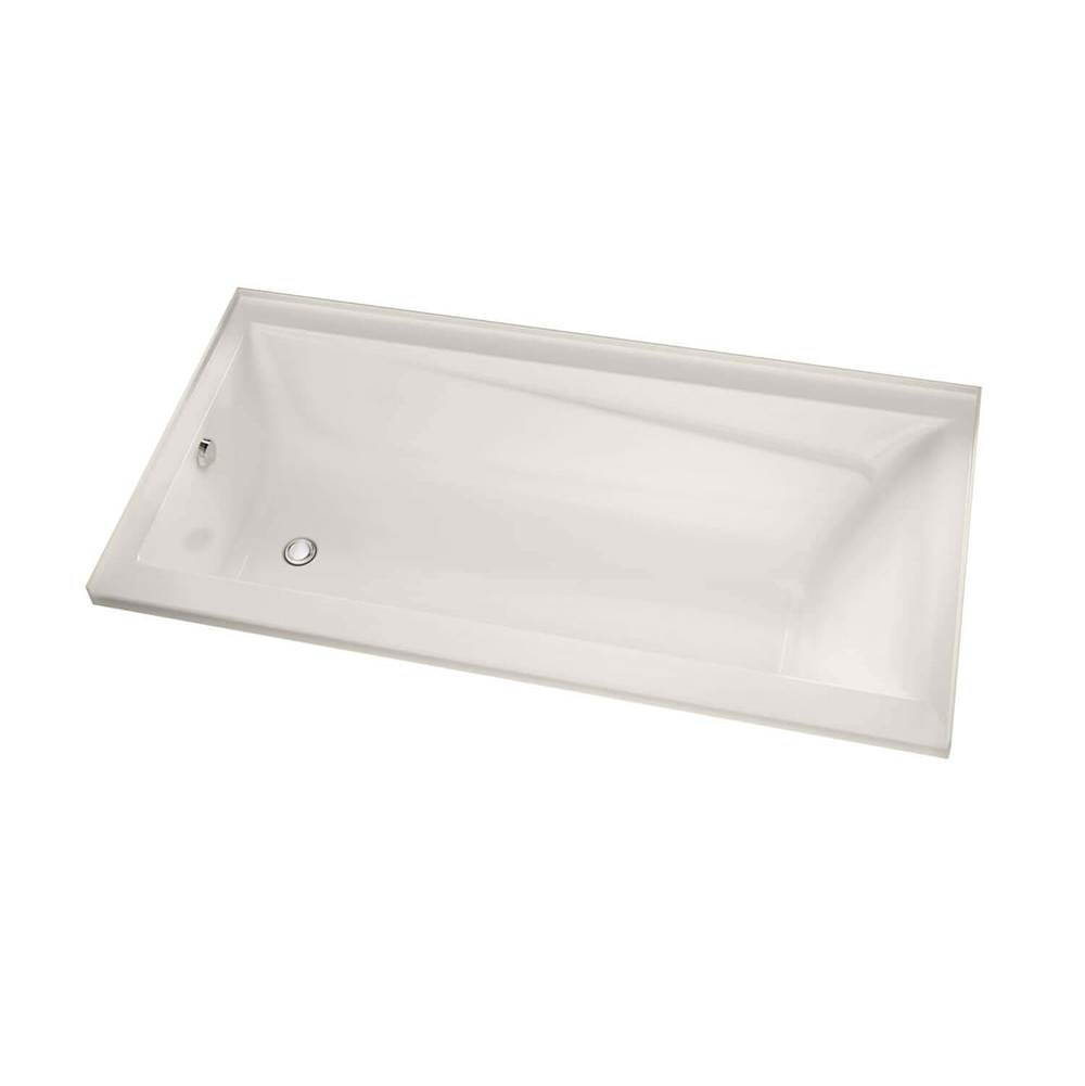 Maax Canada Exhibit IF 59.875 in. x 36 in. Alcove Bathtub with Aeroeffect System Left Drain in Biscuit