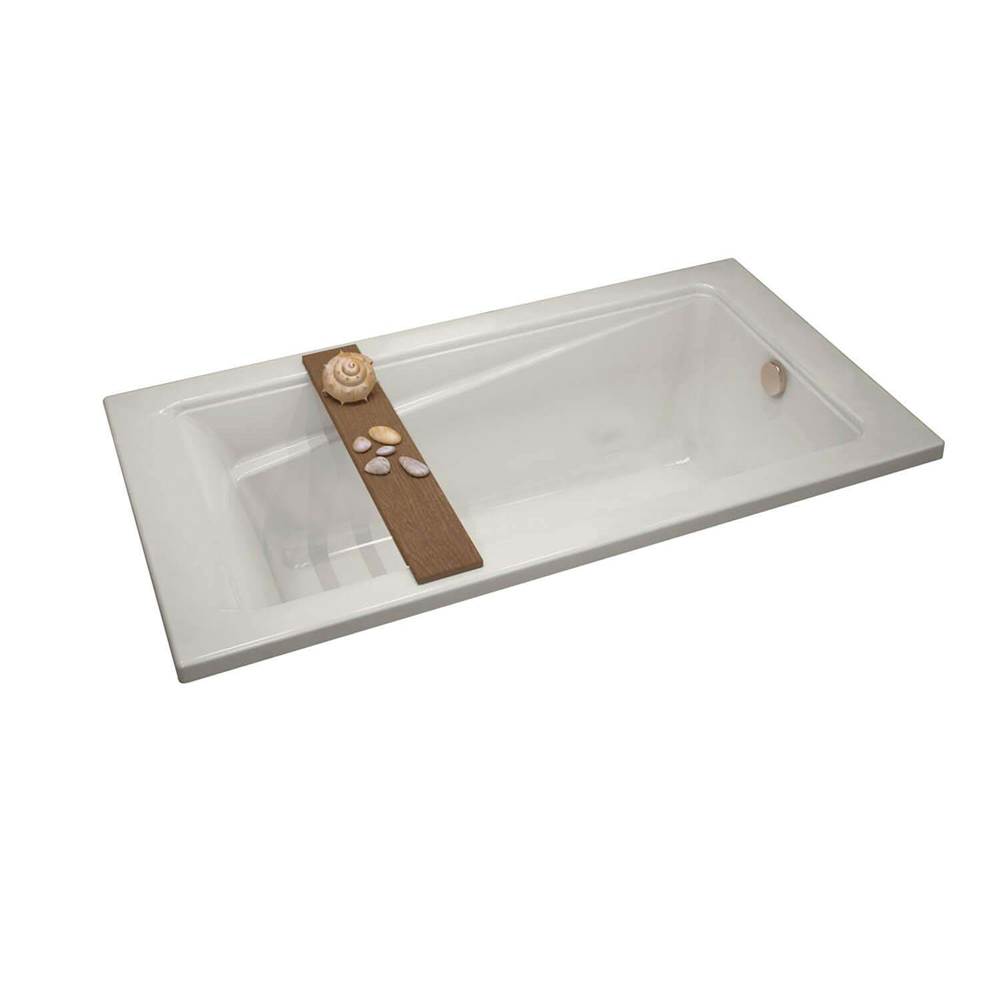 Maax Canada Exhibit 65.875 in. x 36 in. Drop-in Bathtub with Whirlpool System End Drain in Biscuit