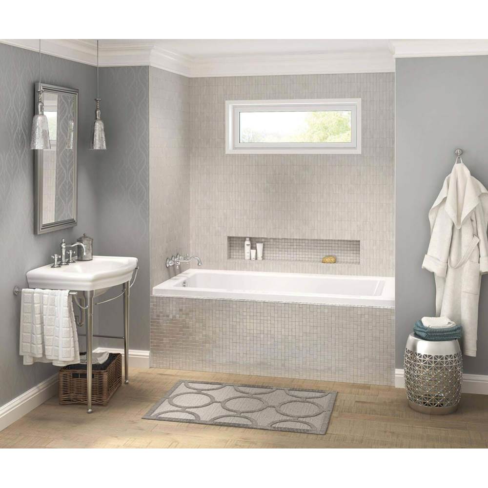 Maax Canada Pose IF 59.625 in. x 29.875 in. Alcove Bathtub with Whirlpool System Left Drain in White