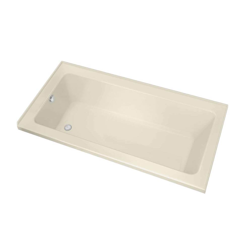 Maax Canada Pose IF 71.5 in. x 35.75 in. Alcove Bathtub with Aeroeffect System Left Drain in Bone