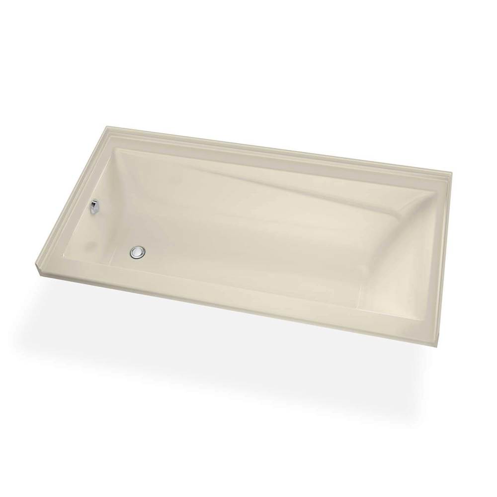 Maax Canada Exhibit IF DTF 71.875 in. x 36 in. Alcove Bathtub with Combined Whirlpool/Aeroeffect System Left Drain in Bone