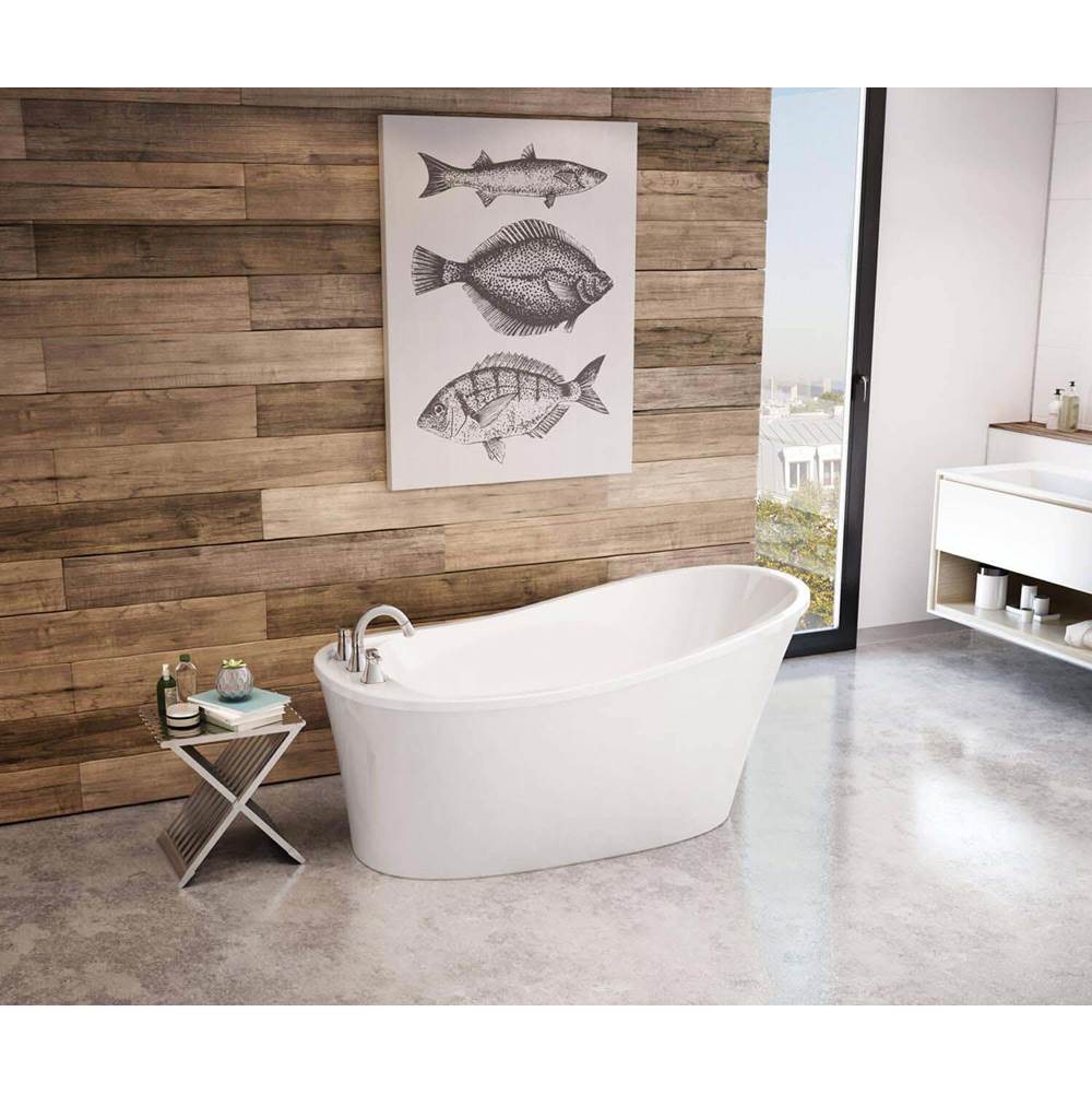Maax Canada Ariosa 60 in. x 32 in. Freestanding Bathtub with End Drain in White