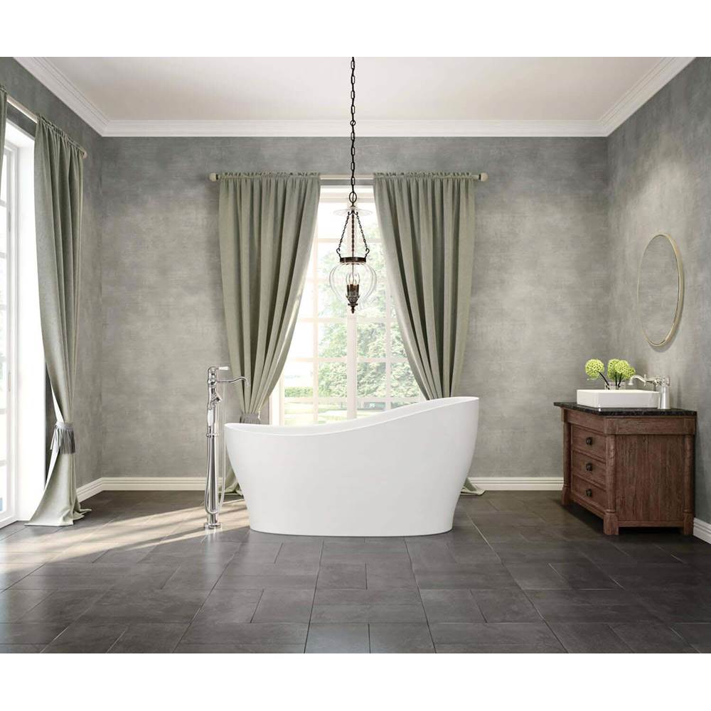Maax Canada Joan 61 in. x 32 in. Freestanding Bathtub with End Drain in White