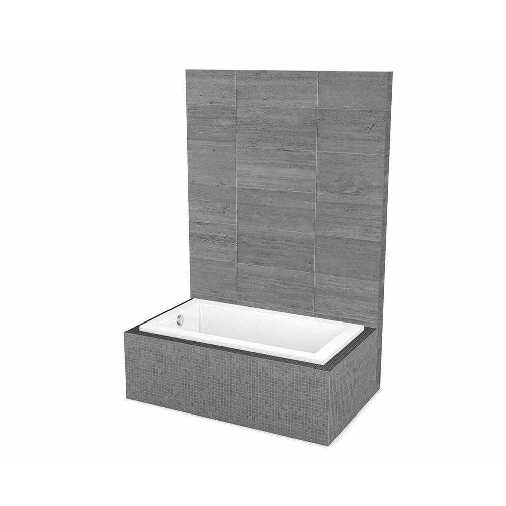 Maax Canada ModulR drop-in (without armrests) 59.625 in. x 31.875 in. Drop-in Bathtub with End Drain in White