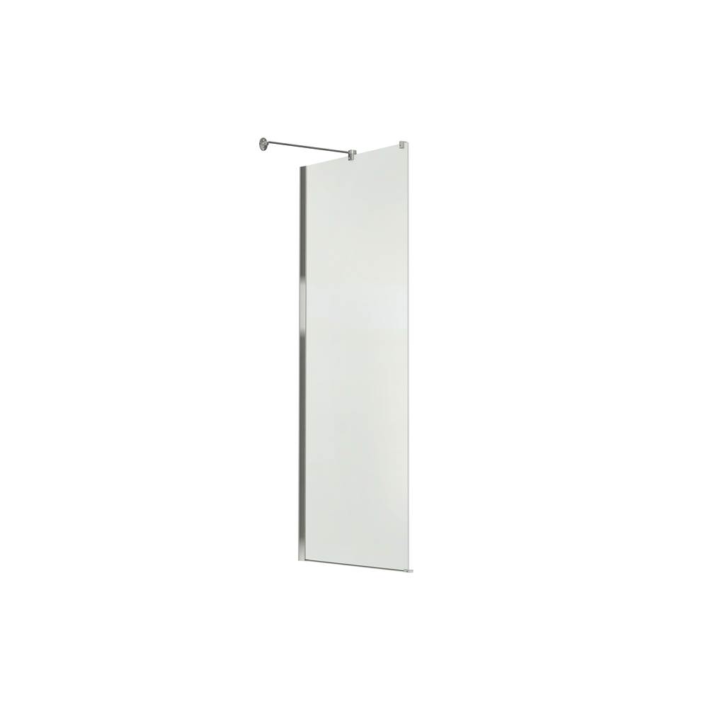 Maax Canada Reveal 32.75-33.875 in. x 71.5 in. Return Panel with Clear Glass in Brushed Nickel