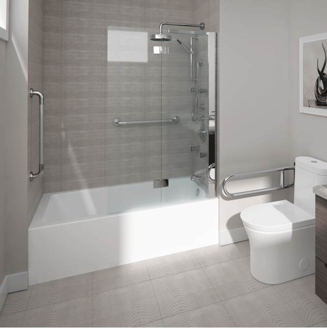 Neptune Entrepreneur Canada ASTICA bathtub 30x60 with Tiling Flange and Skirt, Right drain, Biscuit ASTI3060 BJD