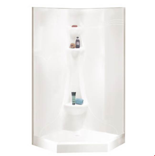 Neptune Entrepreneur Canada Saturne shower 38x38 2 Pieces, Neo-angle, Biscuit SA38-2P