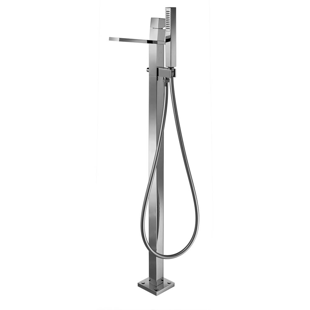 Palazzani TRACK - Free standing tub faucet with diverter for handshower (Chrome). 42x12x7  18lbs Voir aussi 091150-10