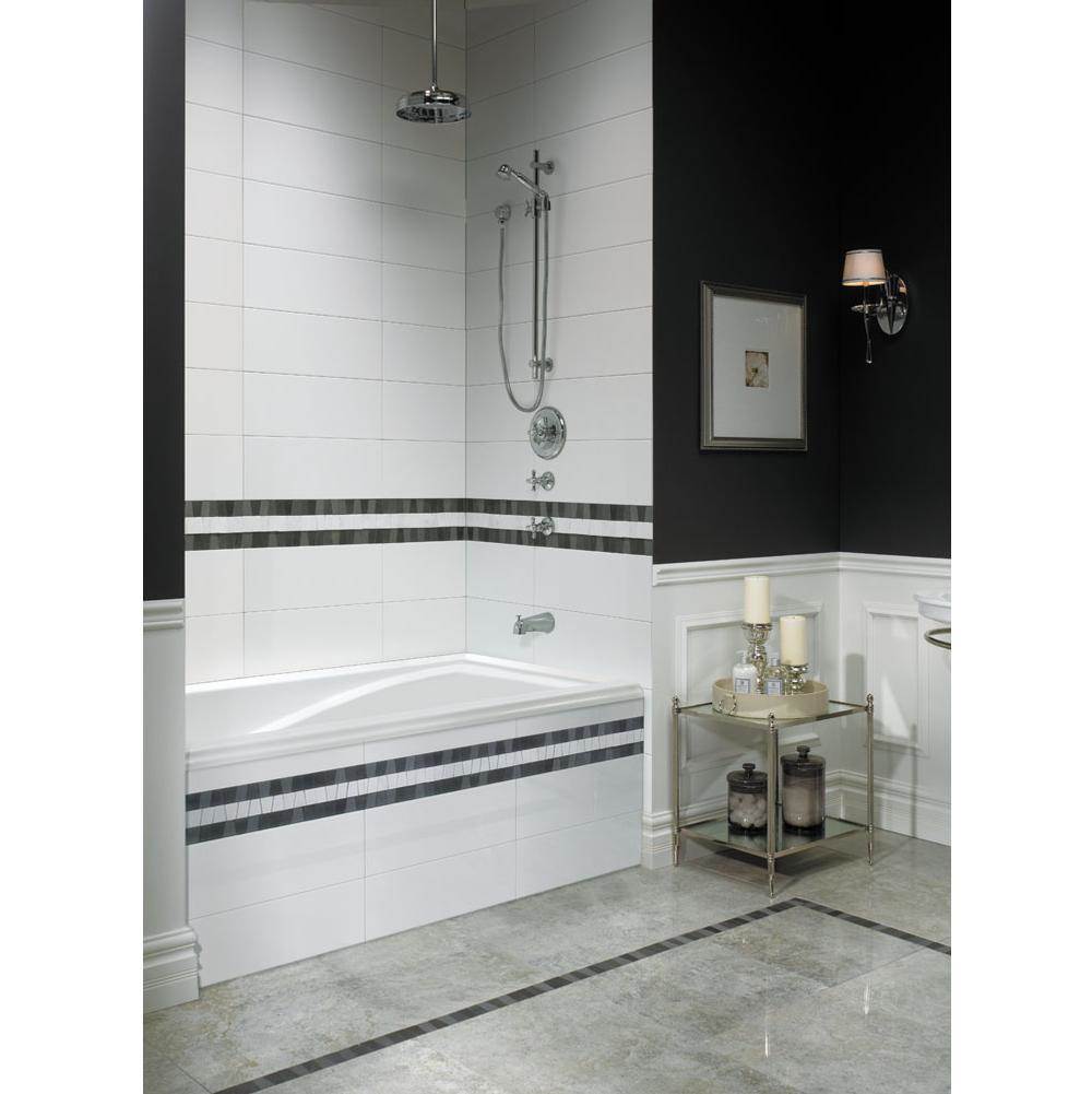 Produits Neptune DELIGHT bathtub 32x60 with Tiling Flange, Right drain, Whirlpool/Mass-Air, White
