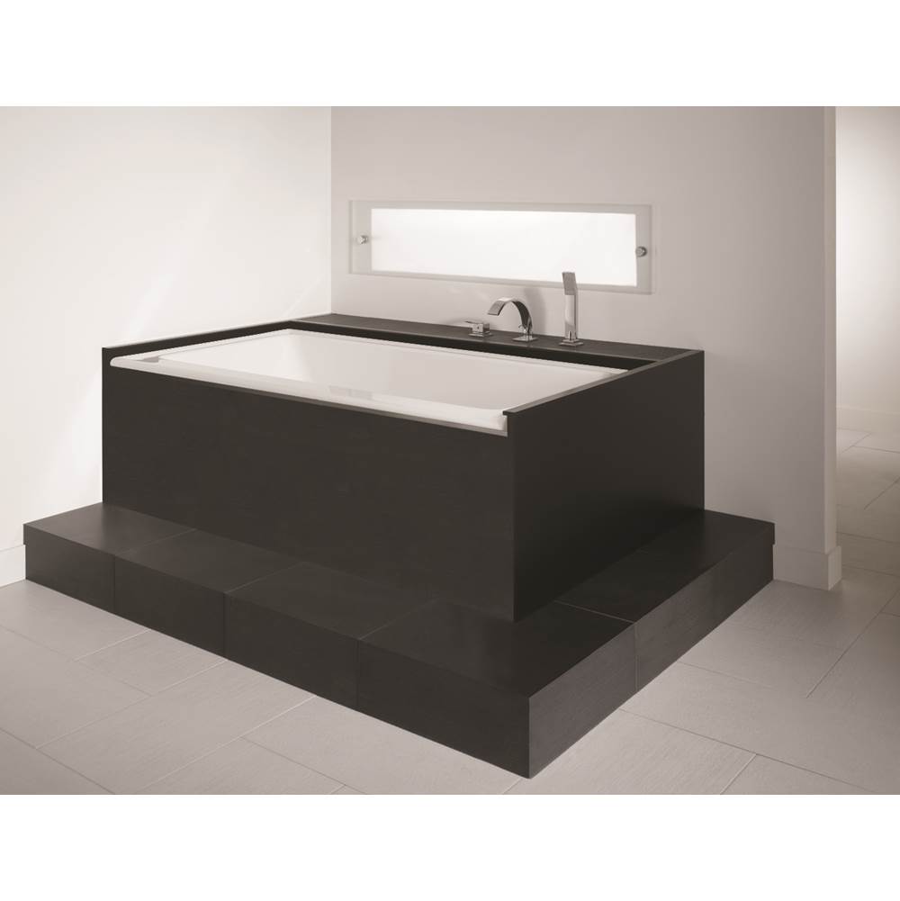 Produits Neptune ZORA bathtub 32x60 with Tiling Flange, Right drain, Mass-Air/Activ-Air, Biscuit