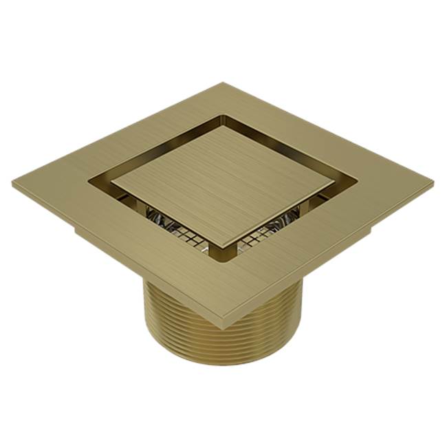 Serenity 2'' Outlet, Flat Square - Brushed Gold