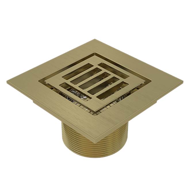 Serenity 2'' Outlet, Slotted Square - Brushed Gold