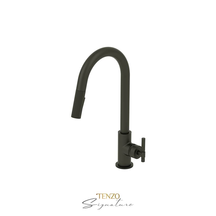 Tenzo Single-handle kitchen faucet Bellacio with pull-down & 2-Function hand shower matte black