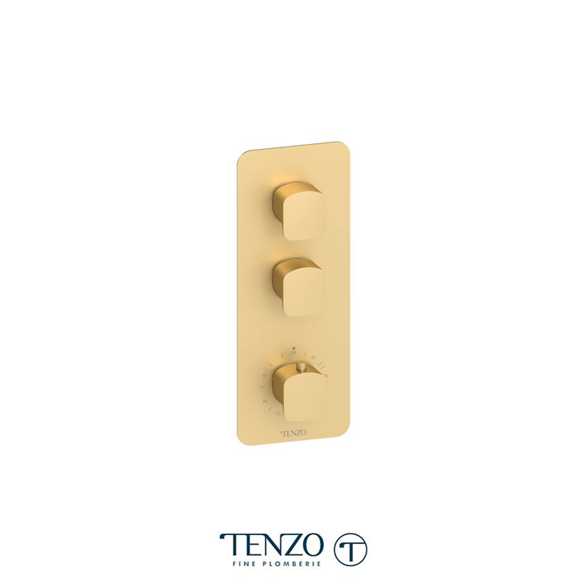 Tenzo Extenza valve Delano thermo. 2 functions brushed gold