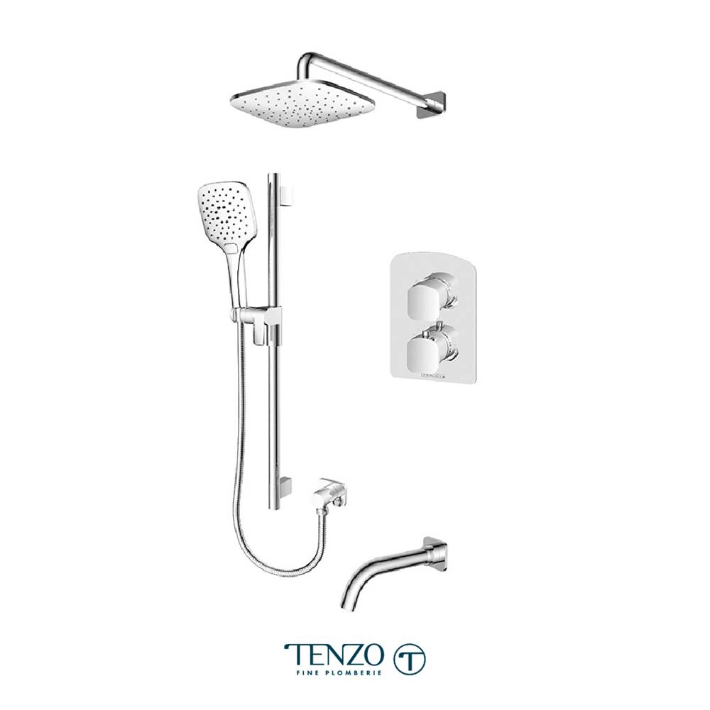 Tenzo Trim for Delano T-Box kit 3 functions thermo chrome finish