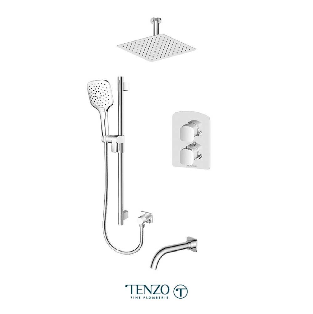 Tenzo Trim for Delano T-Box kit 3 functions thermo chrome finish