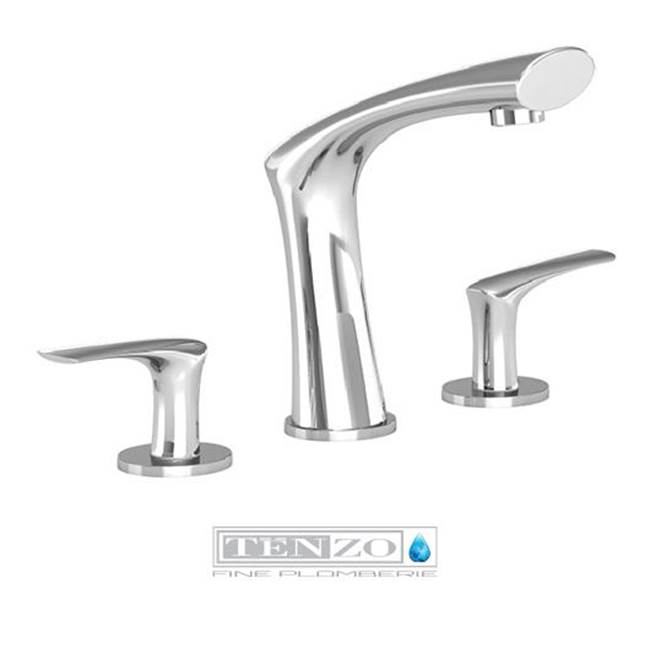 Tenzo Fluvia 8in lavatory faucet chrome with (overflow) drain