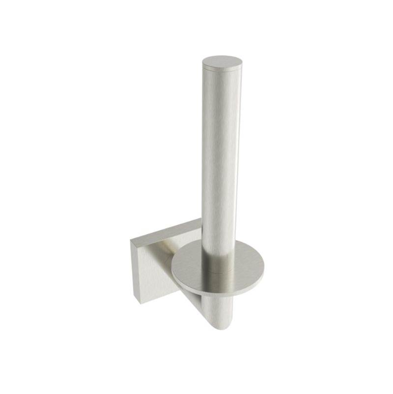 Volkano Crater Spare Toilet Paper Holder - Brushed Nickel